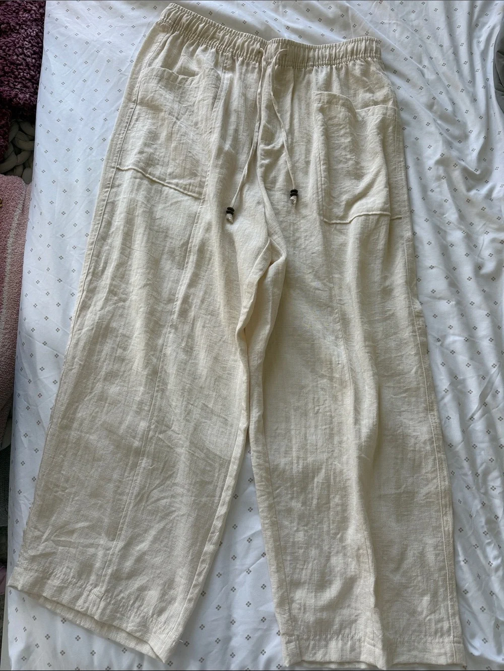 Zara Wide Leg Linen Pants